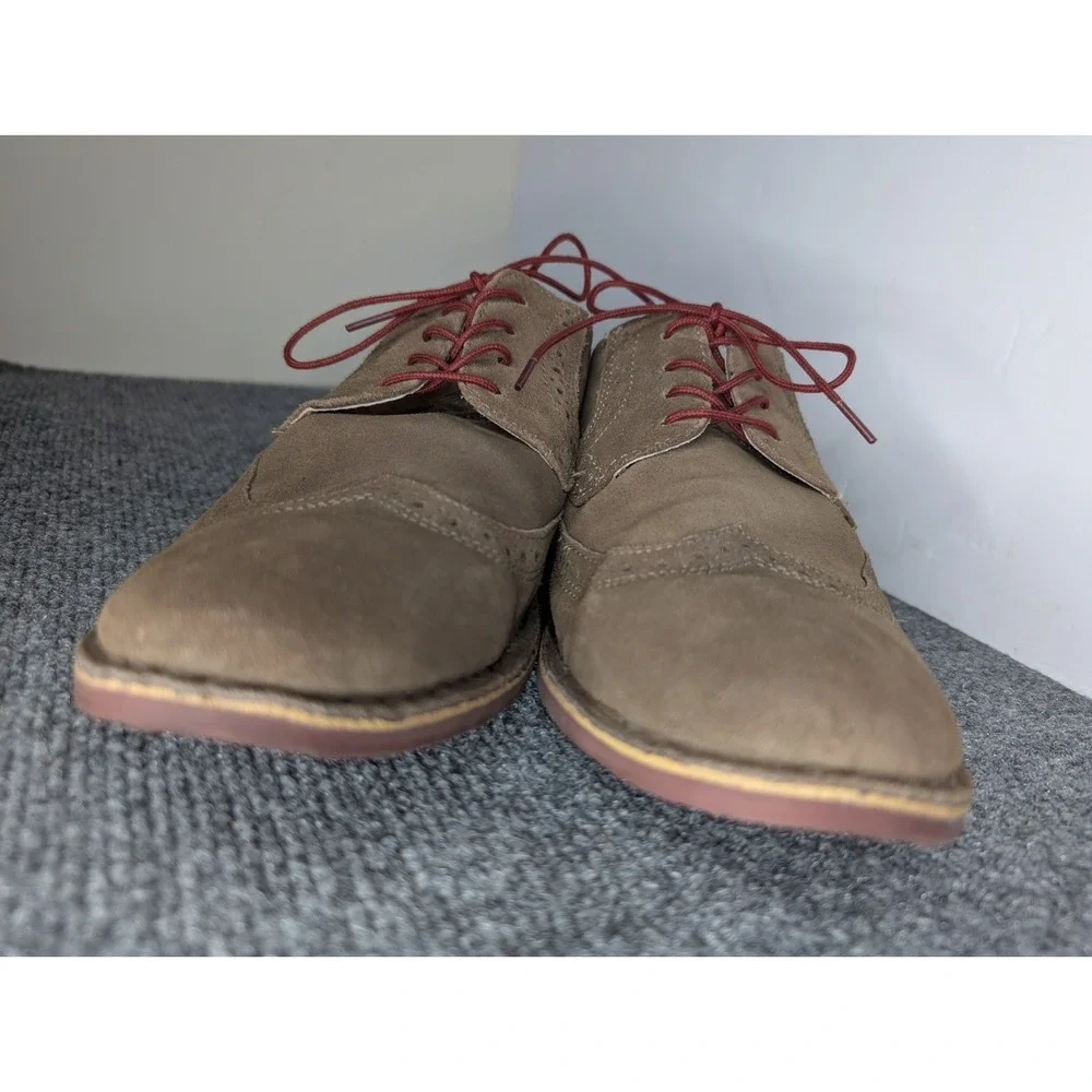 Clarks‎ Men's Tan Suede Dress Shoes Size 10.5 Oxfords Wingtip